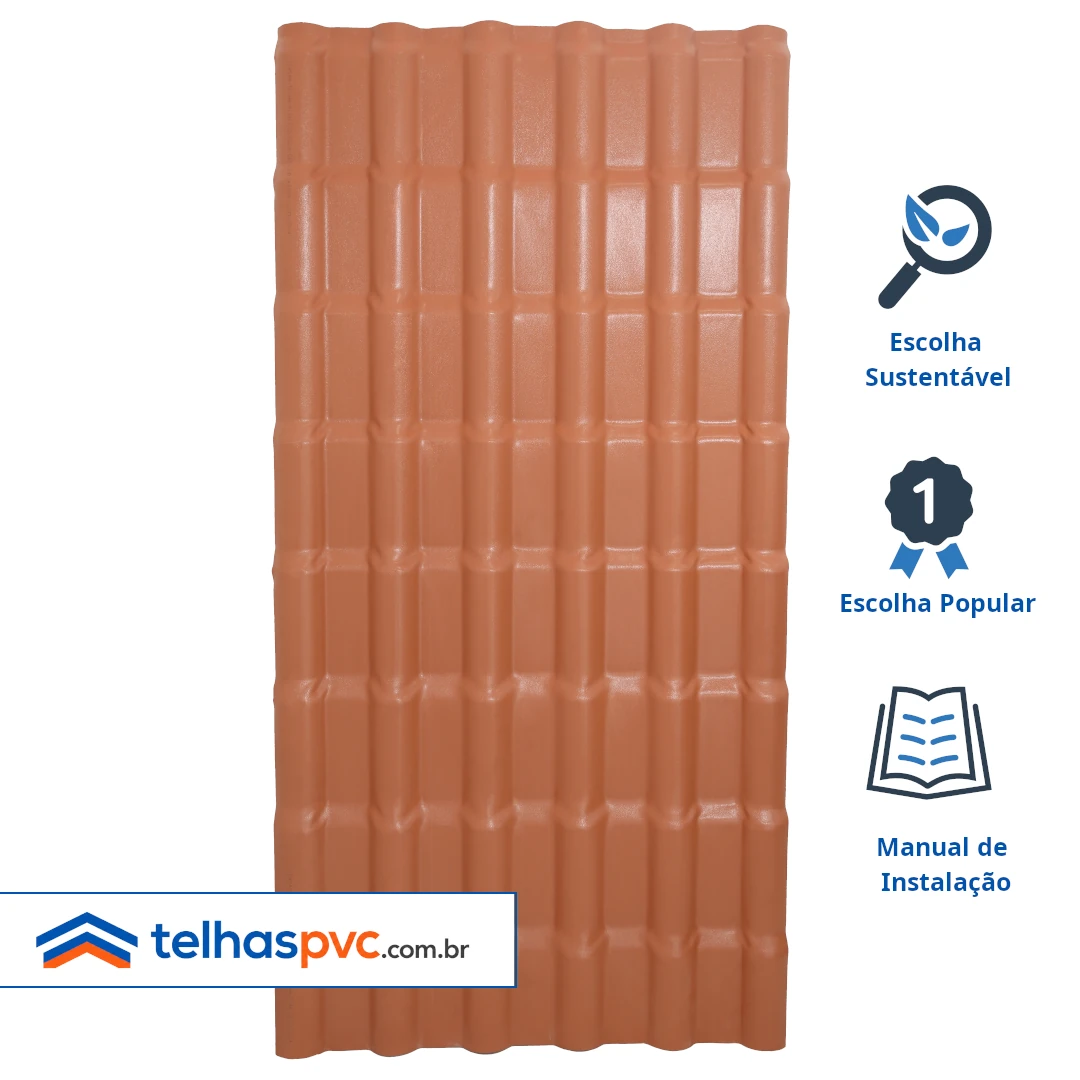 Telha PLAN PVC Ceramica -3,30 X 0,88 - Foto 1