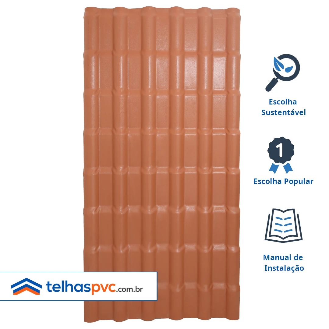 Telha PLAN PVC Ceramica-2,42 X 0,88 - Foto 1